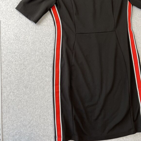 Ronni Nicole Black with Red Accentuating Stripes Sheath Women's Dress Size 10 - Picture 3 of 7